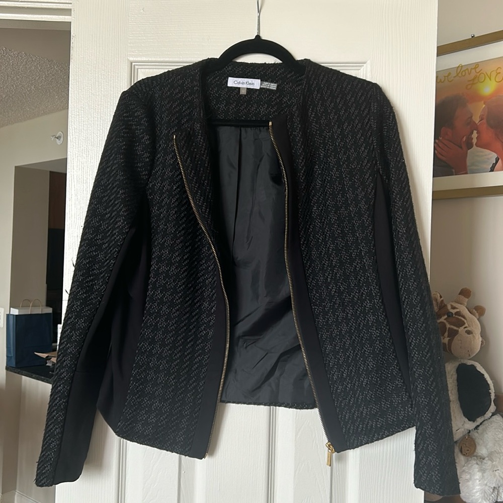Calvin Klein Black Paneled Jacket